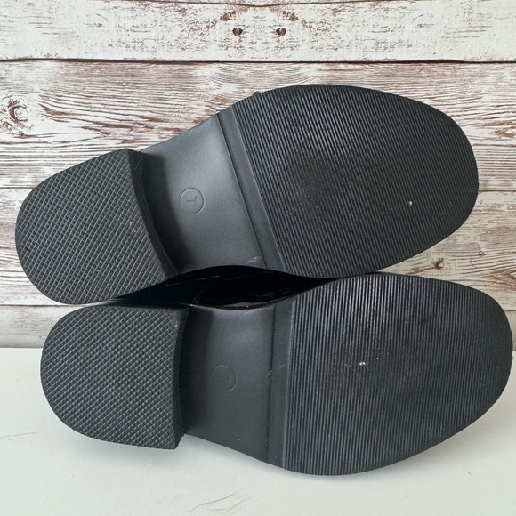 Tip Top Black Patent Leather Dress Shoes Little Boys Size 7 Tuxedo Lace Up - Picture 6 of 8